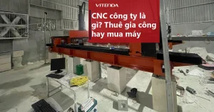Máy CNC điêu khắc đá Vitenda trong nhà xưởng, tiêu đề CNC công ty là gì, thuê gia công hay mua máy
