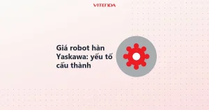 Bìa bài giá robot hàn Yaskawa: biểu tượng bánh răng và tiêu đề yếu tố cấu thành giá